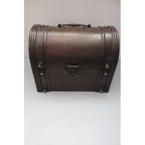 Ancien Coffre En Bois 26/17/20,5 Cm