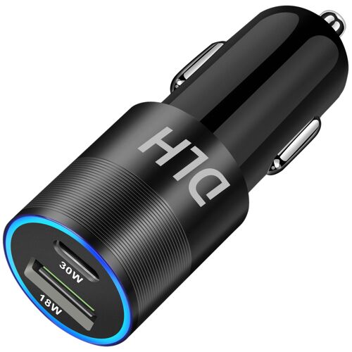 DLH DY-AU5348B chargeur d'appareils mobiles Universel Noir Allume-cigare Charge rapide Auto