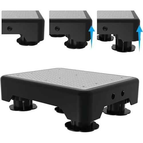 Marchepied Antidérapant Pliable - 43x33x11 cm - Support Stable pour Personnes Âgées et Mobilité Réduite - Noir