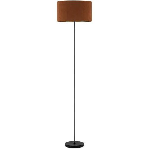 Lampadaire Scandinave Marron En Tissu Côtelé - 165 Cm - Design Moderne