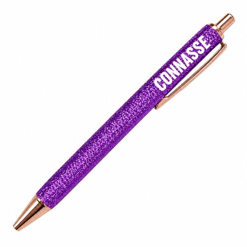 Stylo À Paillettes Violet Connasse