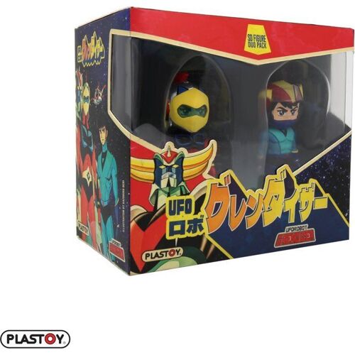 Figurines En Plastique Actarus & Alcor Duo Pack 2x 6,5 Cm Plastoy