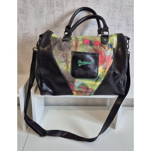 desigual sac bowling multicolore love cuir textile y2k vintage