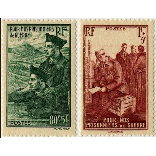 France 1941, Beaux Exemplaires Neufs* Yvert 474 Et 475, Au Profit Des Prisonniers De Guerre.