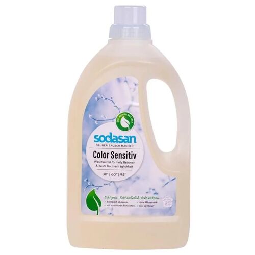 Lessive liquide couleur sensitive 1,5 Liter, lessive douce peaux sensibles