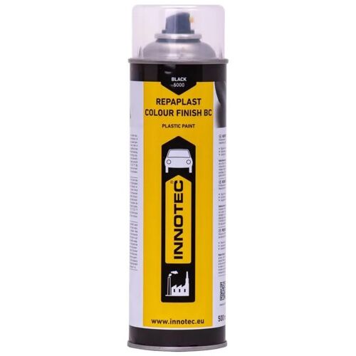 Peinture Noire Voiture, Finition Couleur Noire, 500ml, Réparation Plastique Auto