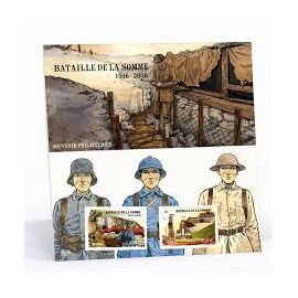 Première Guerre Mondiale : Bataille De La Somme Bloc Souvenir N° 128 Année 2016 N° 5075 5076 Yvert Et Tellier Luxe