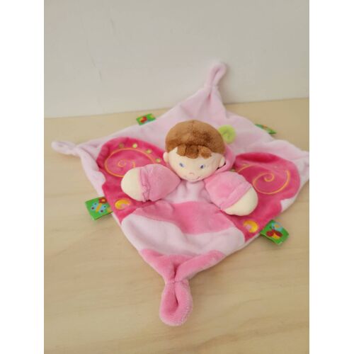 Doudou fille papillon rose nicotoy