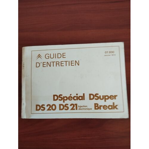 Guide D'Entretien Citroen Ds