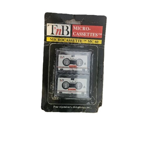 Lot de 2 microcassettes T’nB MC60 neuves sous blister – Dictaphone / Répondeur