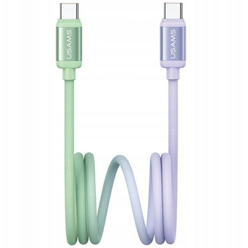 Câble USB-C - Alliage d'Aluminium, Aluminium, Vert, Violet, 60W