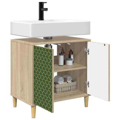 vidaXL Armoire de salle de bain GELEEN Sonoma 60 x 40 x 60 cm