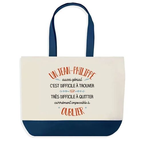 Sac Shopping Bleu Jean-Paul Aussi Génial ¿ Cabas Coton Solide & Pratique pour Courses, Travail ¿ Idée Cadeau Original Collègue
