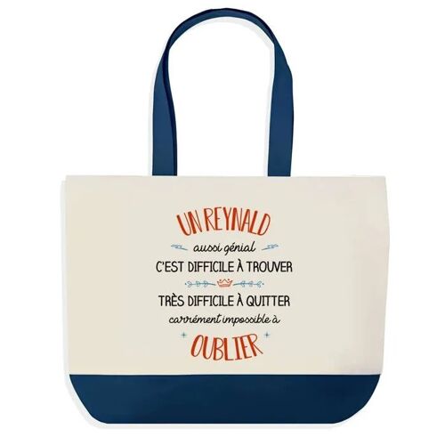 Sac Shopping Bleu Reynald Aussi Génial ¿ Cabas Coton Solide & Pratique pour Courses, Travail ¿ Idée Cadeau Original Collègue