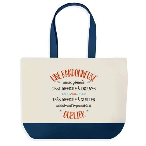 Planetee Sac de Shopping bleu Randonneuse Aussi Géniale ¿ Cabas Coton Pratique pour Courses, Travail ¿ Idée Cadeau Original