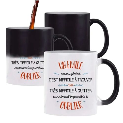 Planetee Tasse Magique Elyès Aussi Génial ¿ Mug Qui Change Couleur Avec La Chaleur ¿ Idée Cadeau Original Patron Collègue ¿