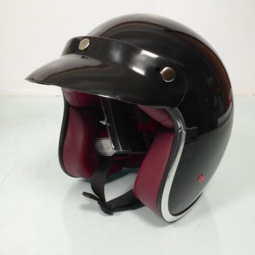 Casque Jet Stormer Pour Homme Femme Stormer Taille Xxs Pearl Noir Uni Neuf