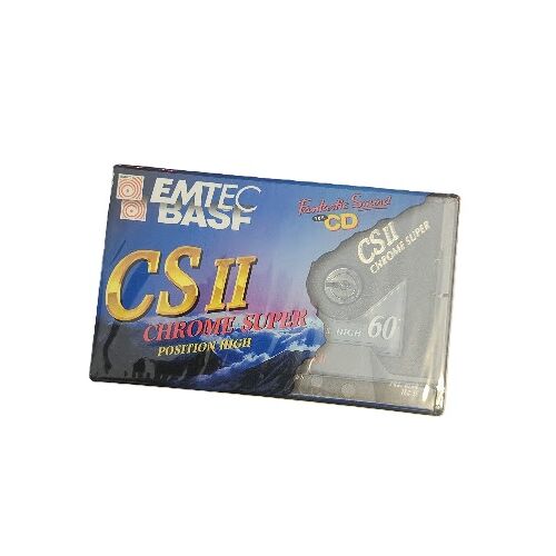 Cassette Audio Vierge EMTEC BASF CS II Chrome Super 60 Min