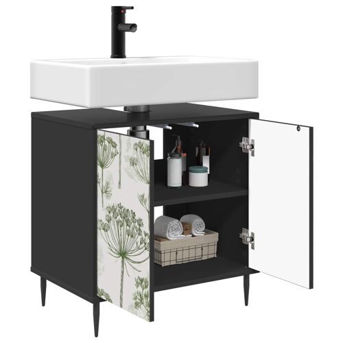 vidaXL Armoire de salle de bain GOTHA Chêne noir 60 x 40 x 61 cm