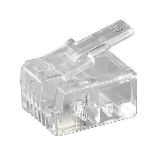 Microconnect KON501-10R connecteur de fils RJ-11 6P4C Transparent