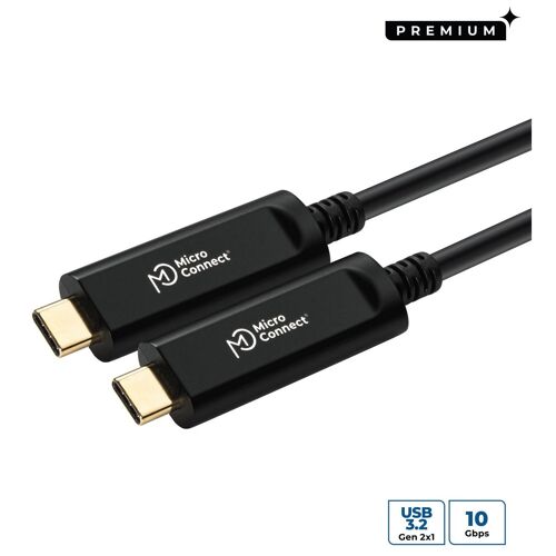 Microconnect MC-USB3.1CC10OP câble USB USB 3.2 Gen 2 (3.1 Gen 2) 10 m USB C Noir
