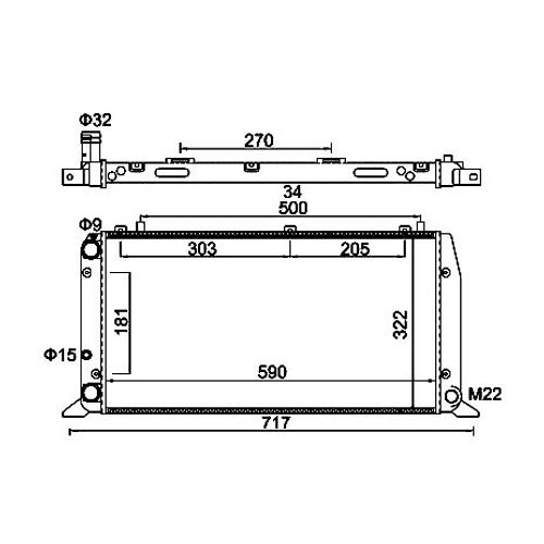 Hart 600 120 Radiateur, Refroidissement Du Moteur Pour Audi