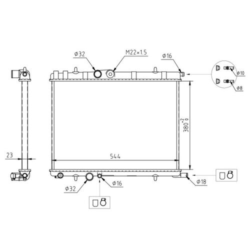 Hart 611 706 Radiateur, Refroidissement Du Moteur Pour Citroën, Peugeot