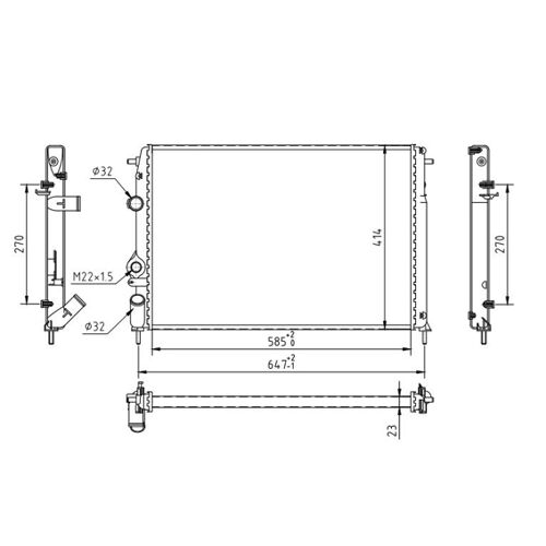 Hart 603 410 Radiateur, Refroidissement Du Moteur Pour Renault