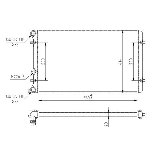 Hart 601 387 Radiateur, Refroidissement Du Moteur Pour Audi, Seat, Skoda, Vw