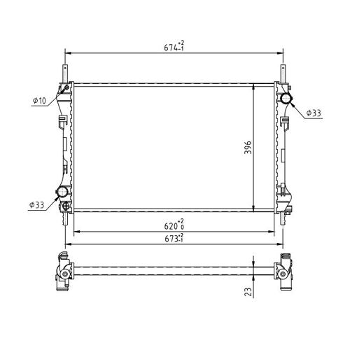 Hart 637 136 Radiateur, Refroidissement Du Moteur Pour Ford