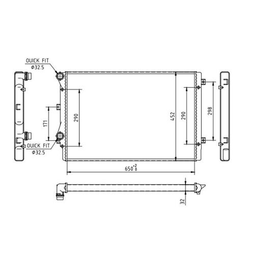 Hart 610 659 Radiateur, Refroidissement Du Moteur Pour Audi, Seat, Skoda, Vw