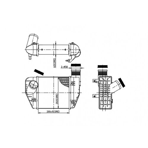 Hart 612 713 Intercooler, Échangeur Pour Audi