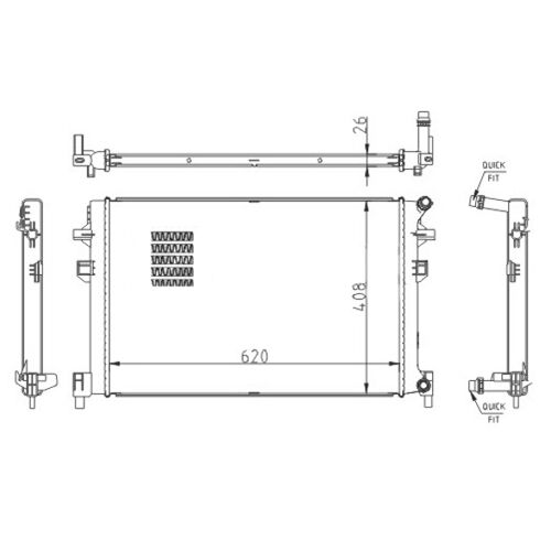 Hart 623 790 Radiateur, Refroidissement Du Moteur Pour Audi, Cupra, Seat, Skoda