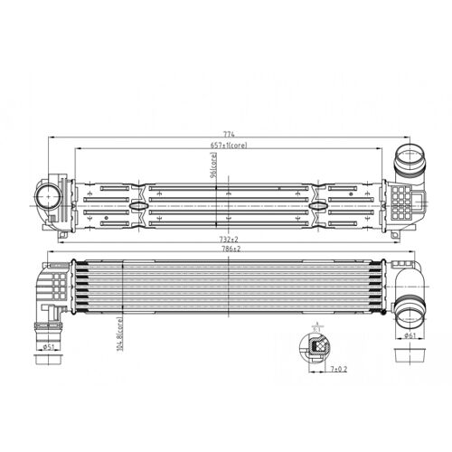 Hart 614 230 Intercooler, Échangeur Pour Renault
