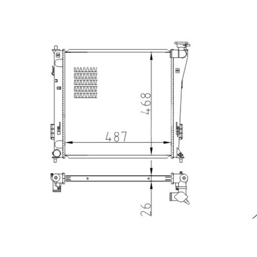 Hart 620 723 Radiateur, Refroidissement Du Moteur Pour Hyundai