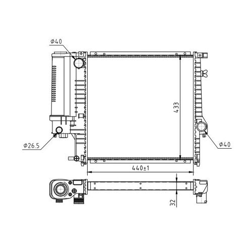 Hart 602 085 Radiateur, Refroidissement Du Moteur Pour Bmw