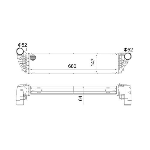 Hart 621 393 Intercooler, Échangeur Pour Renault