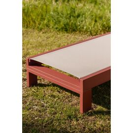 Pack De 2 Chaises Longues Inclinables En Aluminium Avec Coussin Akelia Terracota