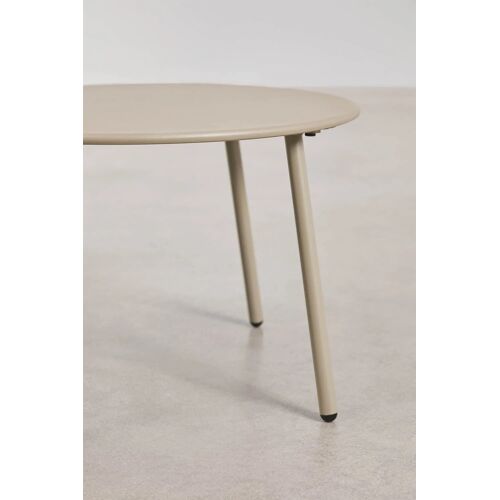 Table D'appoint Ronde Pour Jardin Ø50 Cm En Acier Kuorin Moka Brown