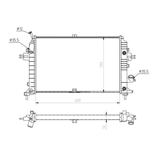 Hart 637 148 Radiateur, Refroidissement Du Moteur Pour Opel