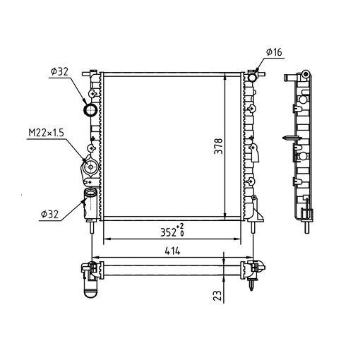 Hart 603 711 Radiateur, Refroidissement Du Moteur Pour Renault