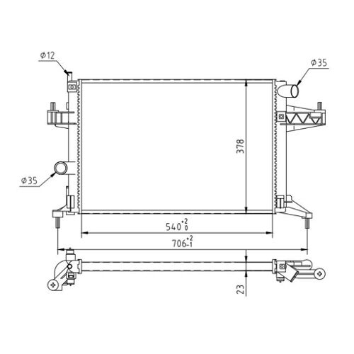 Hart 603 081 Radiateur, Refroidissement Du Moteur Pour Opel