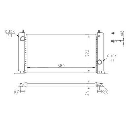 Hart 620 604 Radiateur, Refroidissement Du Moteur Pour Fiat