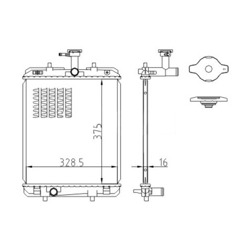Hart 607 340 Radiateur, Refroidissement Du Moteur Pour Citroën, Peugeot, Toyota