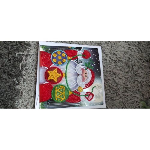 Carte de Noël fait en diamond painting