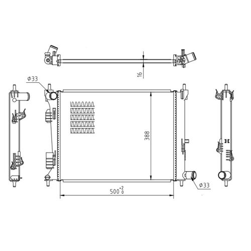Hart 622 004 Radiateur, Refroidissement Du Moteur Pour Hyundai, Kia