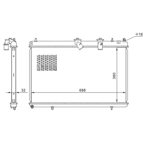 Hart 611 627 Radiateur, Refroidissement Du Moteur Pour Citroën, Peugeot