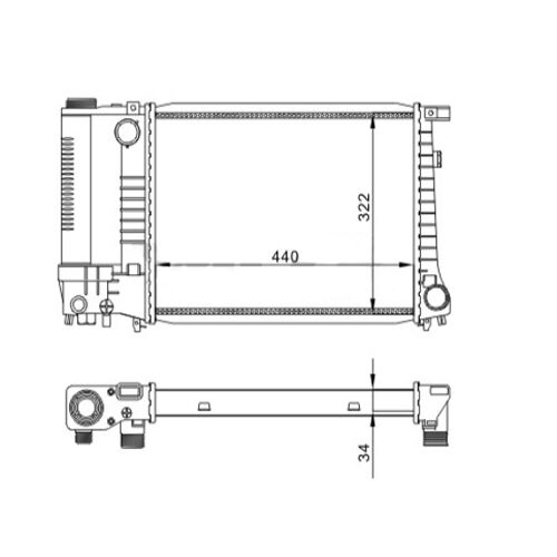 Hart 605 565 Radiateur, Refroidissement Du Moteur Pour Bmw