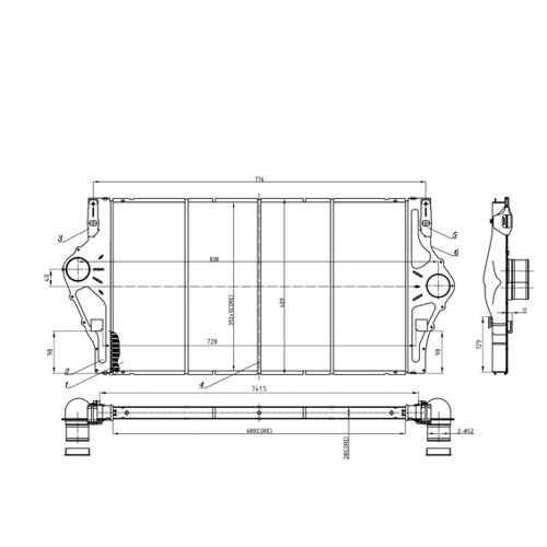 Hart 616 458 Intercooler, Échangeur Pour Renault