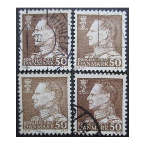 Danemark N°464a Fluo X 4 Oblitéré
